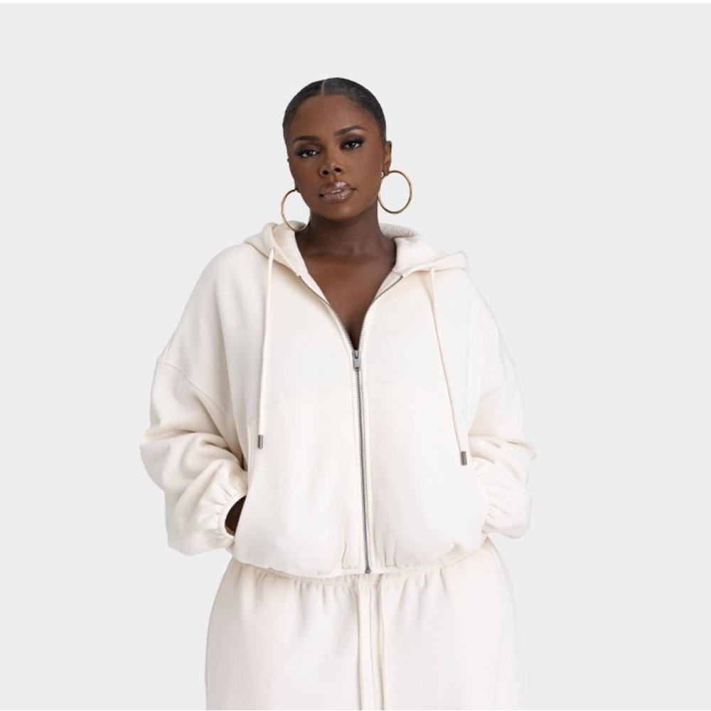 KBB Cream Zip-Up Hoodie XXL NWT